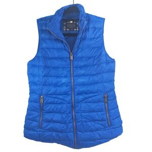 Pendleton Womens Royal Blue Puffer Vest XXS Lightweight Zip Front Quilted Jacket